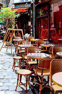 咖啡餐廳摄影照片_法式餐廳