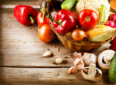 五谷丰登图标摄影照片_健康的有机蔬菜。生物食品