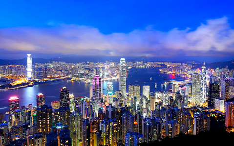 香港晚摄影照片_香港夜景