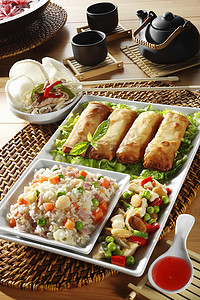 中国食品炒米春卷套餐