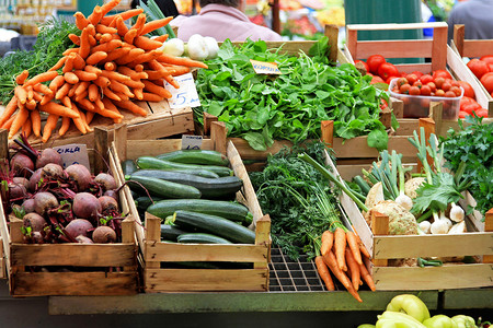 市场摊位摄影照片_蔬菜市场