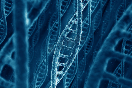 科技感心形摄影照片_DNA链螺旋形生物学科学