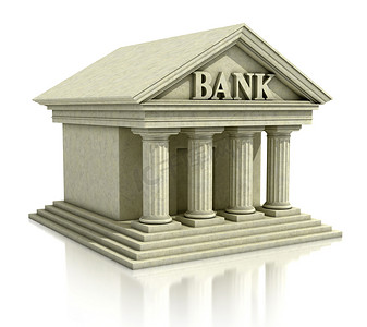 贷款3d摄影照片_银行的 3d 图标