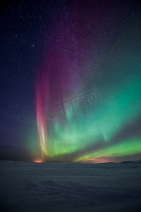 星座星星摄影照片_冰岛北极光