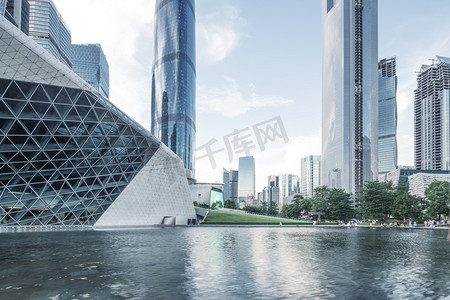 滨水摄影照片_广州近代滨水建筑城市景观