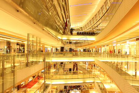 现代购物中心中庭灯光