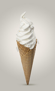 冰淇淋商用摄影照片_美味的奶油冰淇淋