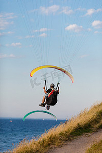 相约新西兰摄影照片_滑翔伞