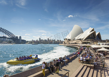 标志性摄影照片_白天在澳大利亚的悉尼港
