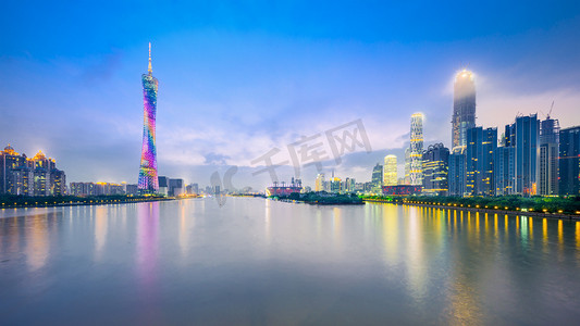 广东凤铝摄影照片_广州，中国城市天际线
