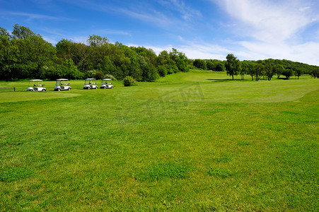春天摄影照片_Bornholm岛上的高尔夫球场