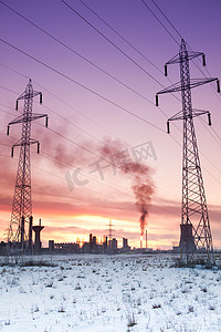 变压器瓦斯摄影照片_污染能源和工业概念