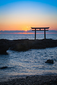 神社矢量摄影照片_日本神道门