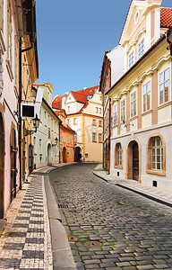 单页摄影照片_捷克共和国布拉格街.