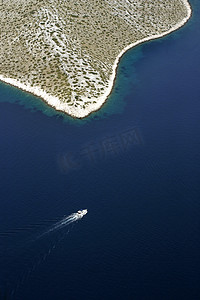 Motor boat in Kornati archipelago