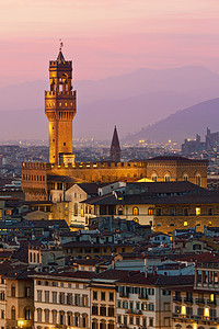Florence, Palazzo Vecchio at Dusk