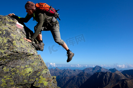 探索自然摄影照片_令人兴奋的登山