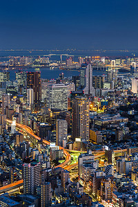 日本东京城市天际线景观