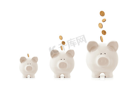 小猪储蓄罐金融储蓄概念图