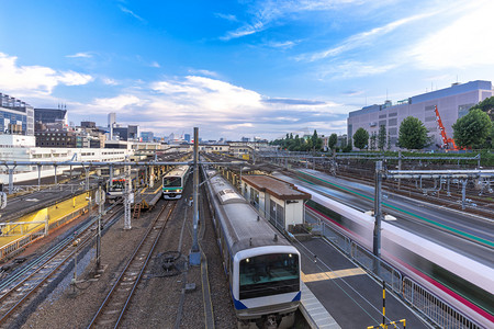 新干线摄影照片_东京火车站