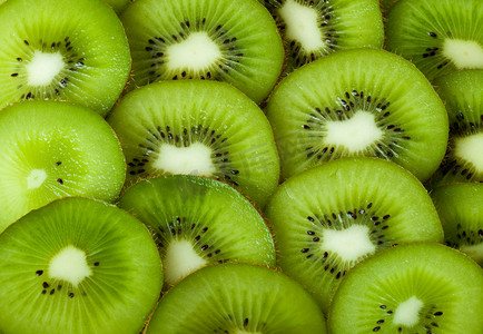 热带素材摄影照片_绿色猕猴桃健康食品背景