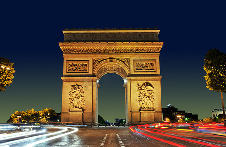 高尔夫比赛海报摄影照片_巴黎凯旋门法国