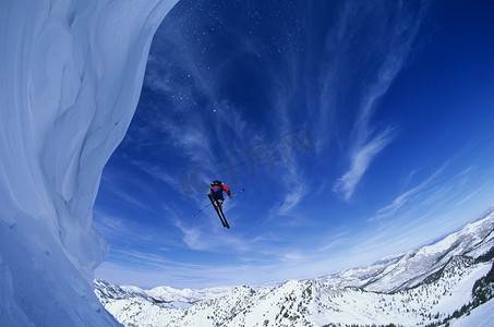 风景摄影照片_自然风景体育运动滑雪
