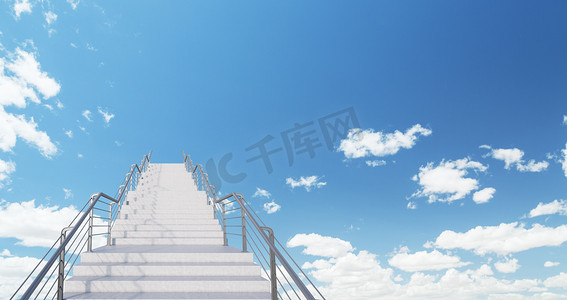 楼梯渲染摄影照片_楼梯的美好未来