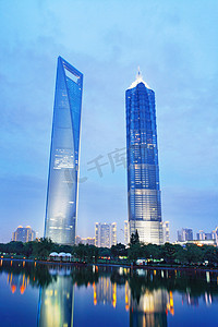上海标志建筑摄影照片_上海的视图