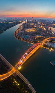 南京常泰长江大桥摄影照片_武汉市日落与夜间航空摄影风景