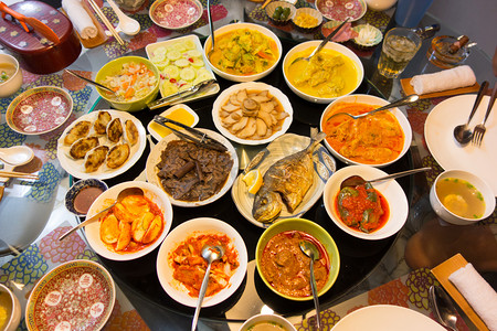 亚洲的食品盛宴