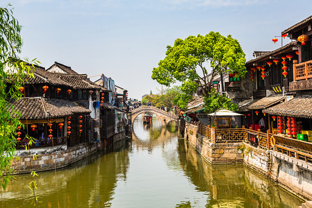 房子场景摄影照片_西塘古镇西塘是首批中国历史文化名镇，坐落在浙江省，中国.
