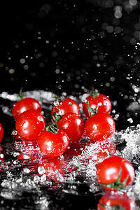 新鲜湿的西红柿 