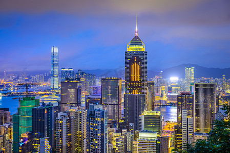 香港药房摄影照片_香港中国城市天际线