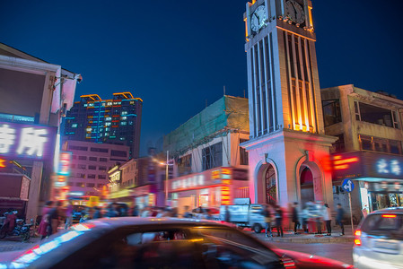 辽宁省丹东城市夜景