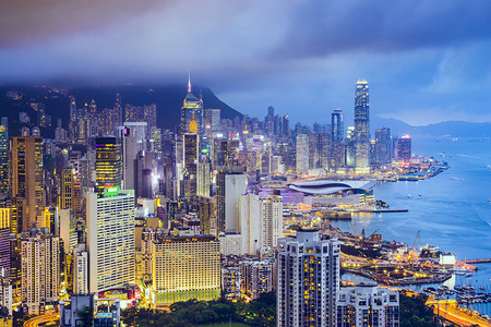 香港回归25摄影照片_香港中国城市天际线