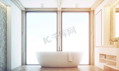 光效合成海报摄影照片_光瓷砖浴室，窗口，定了调子