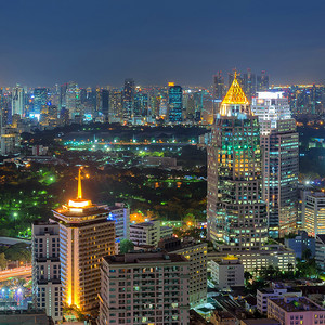 泰国夜景摄影照片_曼谷夜景