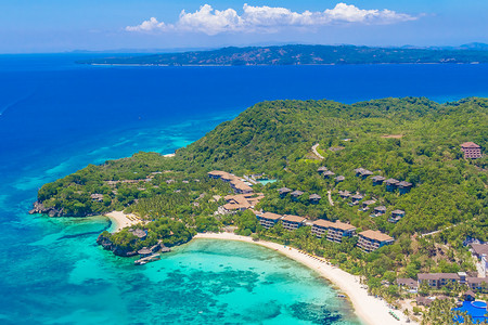 菲律宾长滩岛岛鸟瞰图