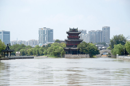 天空摄影照片_江苏省淮安清江浦中洲岛