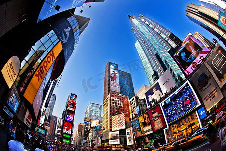 色商务摄影照片_时报广场是纽约城的象征
