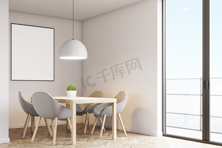 新风格海报摄影照片_厨房用一张桌子的一角