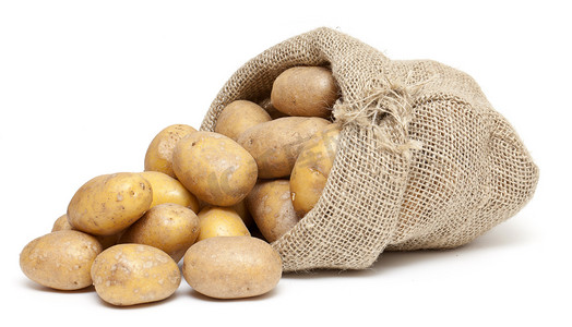 土豆在麻布袋
