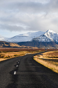 土地摄影照片_在初冬的冰岛空路