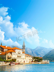 黑山 Kotor 湾 Perast 镇