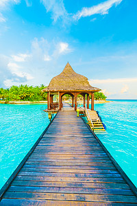 美丽的热带马尔代夫岛