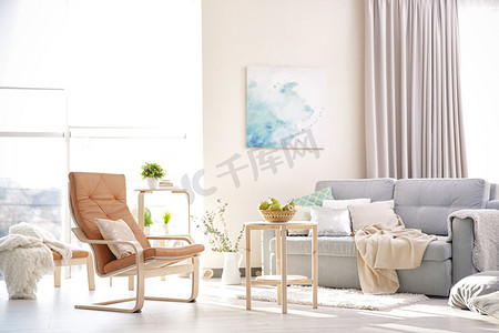 stylish摄影照片_cozy living room