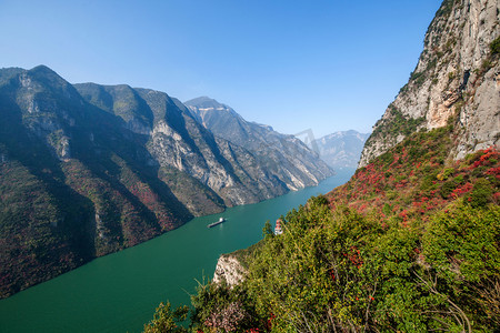 树状文化墙摄影照片_长江三峡巫峡