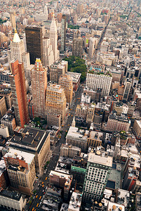 纽约城街鸟瞰图