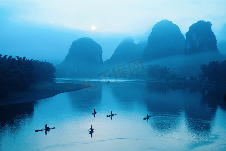 中国风景水墨摄影照片_中国桂林风光